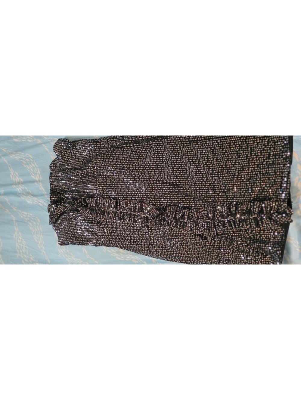 Fiestar Black Sequin Ruffle dress small